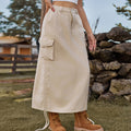 European and american clothing american cross-border foreign trade unique  new denim workwear skirt casual mid-length skirt trendy