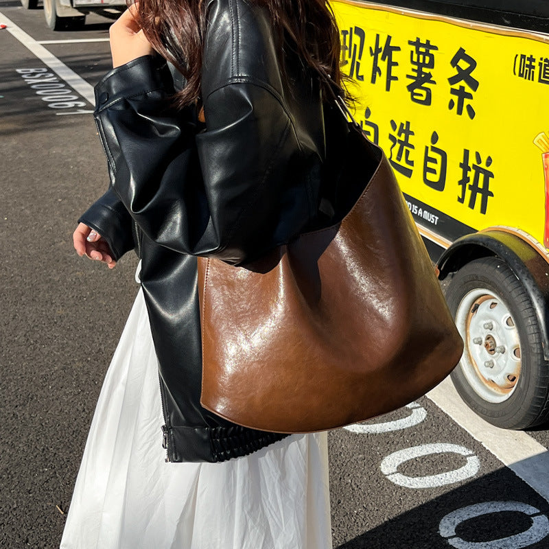 New arrival large-capacity mother-in-law bag sense of designfall and winterbest sellingcasualfashion shoulder bagaccessible luxury texture tote bag