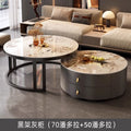 New arrivalaccessible luxury coffee table living room for homecasual modern small apartment classy table round slate popular retractable