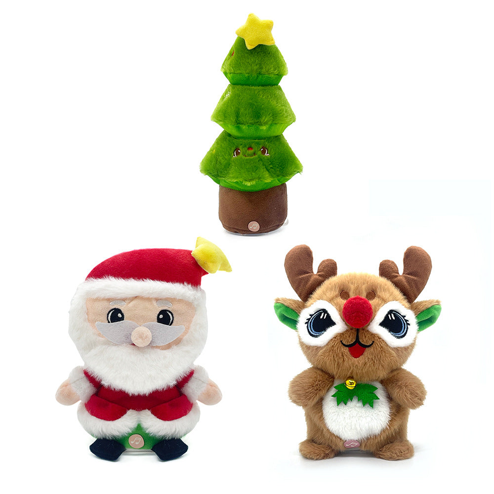 Santa claus plush toy christmas tree christmas decoration doll reindeer plushie christmas eve gift for girls wholesale