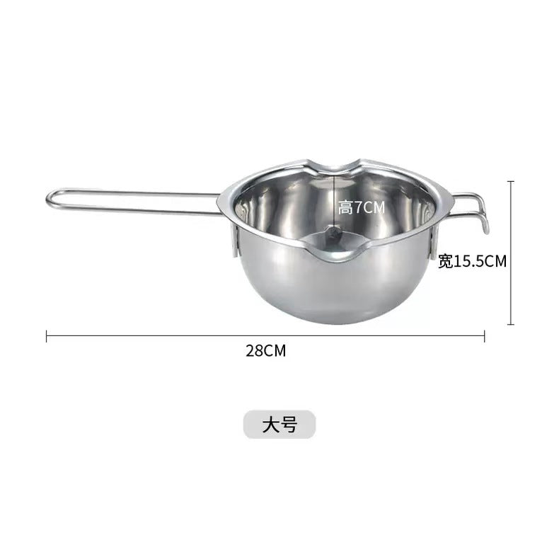 Export stainless steel chocolate melting pot wax melting pot water melting bowl heating small milk pot for home baking utensils