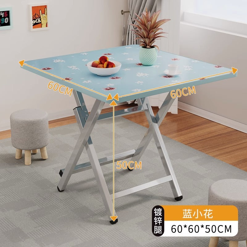 Foldable table dining table for home small table outdoor portable stall small apartment rental house simple dining square table