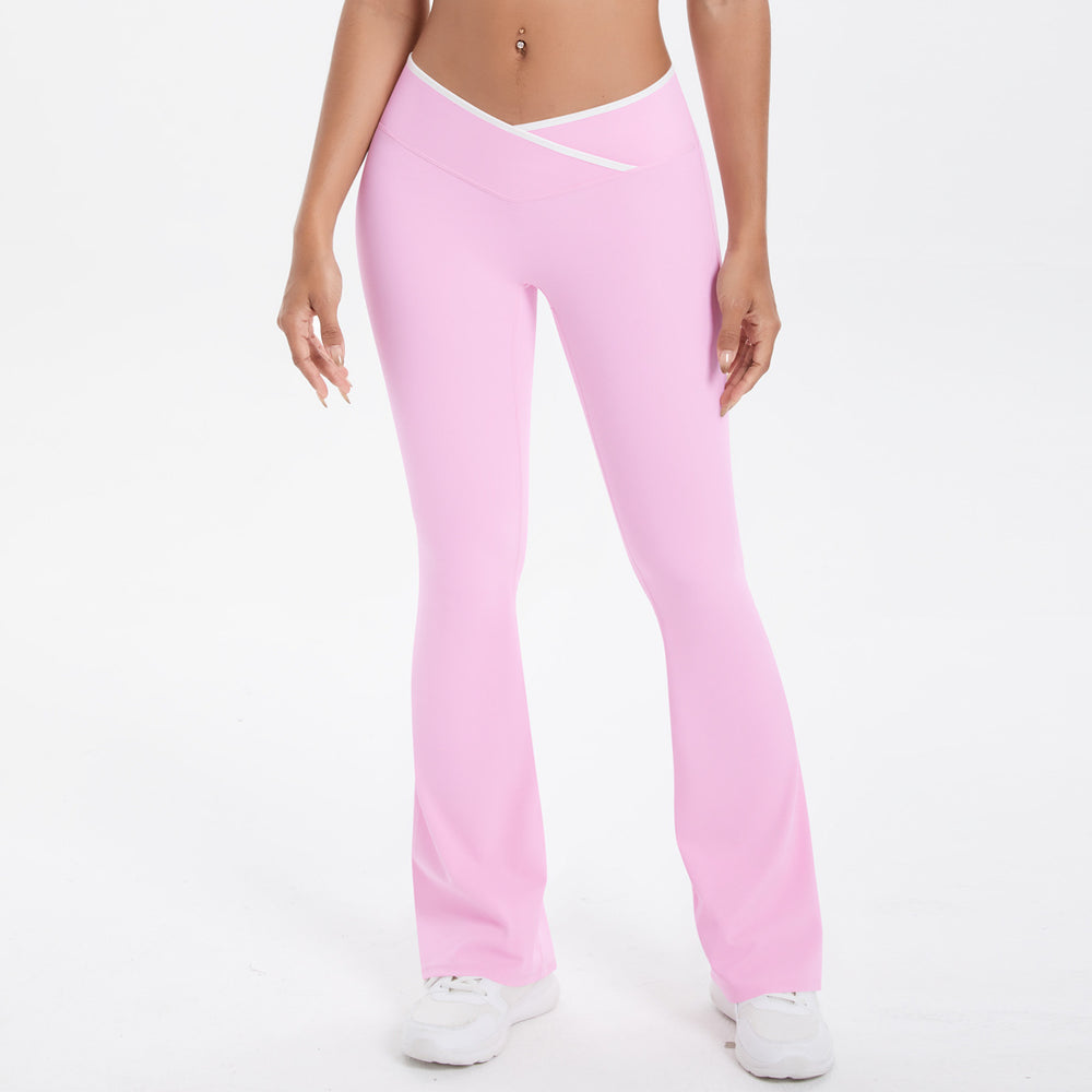 New arrival nude contrast colorpatchwork yoga clothes quick-drying tight butt lifting sports multi-piece set outdoor running fitness suit