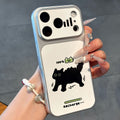 Couple glasses bear suitable for apple 18promax mobile phone case polka dot english label iphone17 soft case 16
