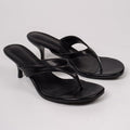 High-heeled flip-flops for women  summernew arrivaloutwearplus sizefashion thin heel clip toe lazy slip-on slippers