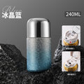 Titanium-coated capsule pocket thermos - one cup, three ways to drink: tea, water separation, mini portable outdoor sports straw cup