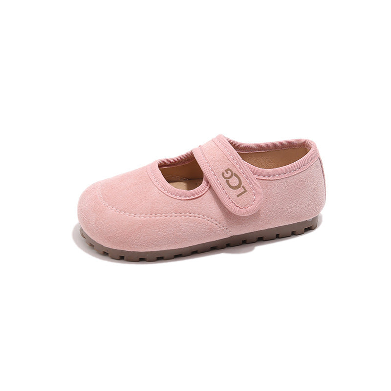 Children's French small leather shoes 2025 spring and autumn new Korean version of girls matte soft-soled princess shoes Birken Doudou shoes