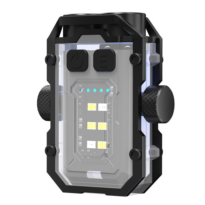 Cross-border new keychain light Type-C charging outdoor highlight small steel cannon dual light source strong light mini flashlight