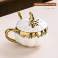 European-style quirky ceramic mug, unique pumpkin mug, high-end office milk and coffee cup, afternoon tea cup and saucer