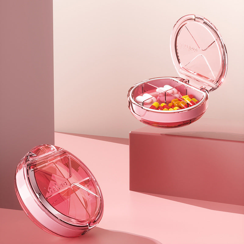 Portable small medicine box, portable small mini 7 days morning, afternoon and evening moisture-proof sealed medicine exquisite sub-packaging dust box