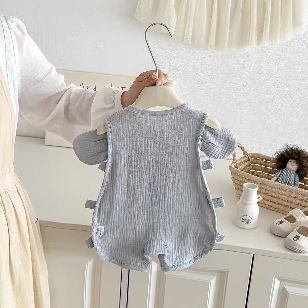 New summer cartoon sleeveless romper jumpsuit - lightweight, cute cartoon crawling suit for baby boys and girls