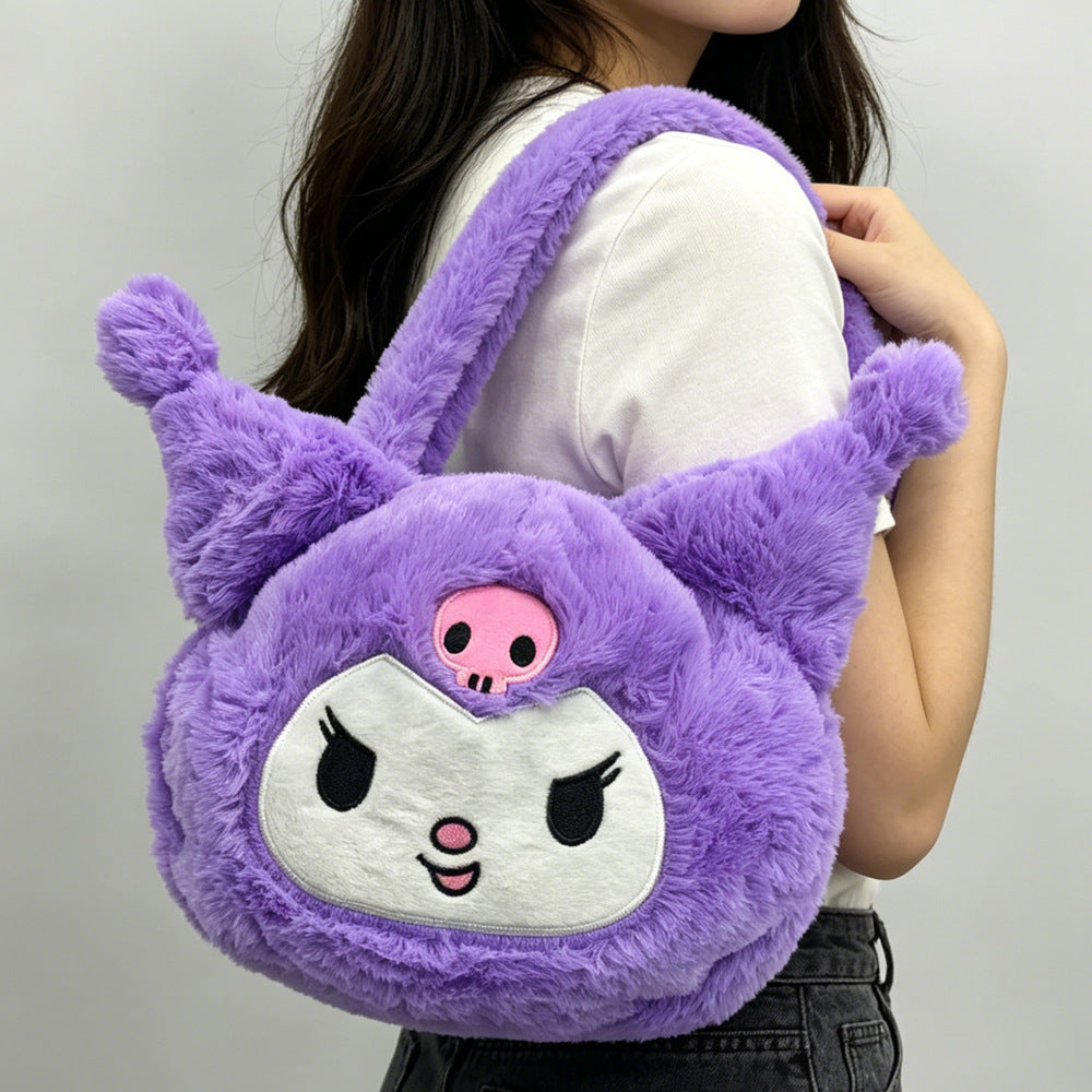 Cartoon plush crossbody bag: instantly turn heads and dominate the scene! overflowing with girly charm, it's irresistibly cute