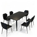 Nordic pure white slate dining table and chair for home small apartment pure black normcoreaccessible luxuryclassy sense new arrival pure black dining table