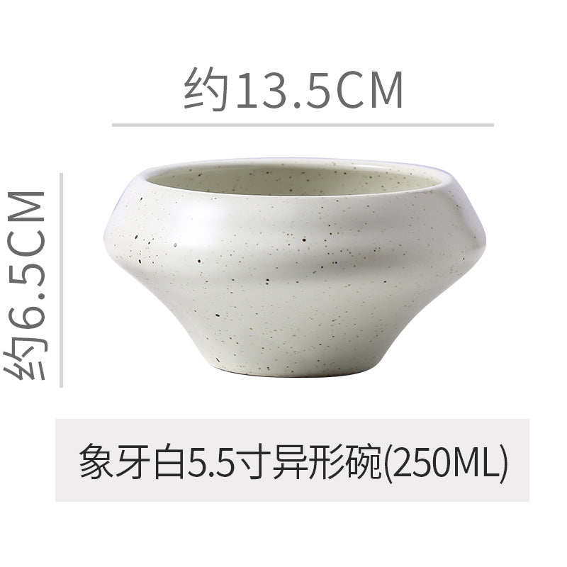 Japanese retro ceramic snack plate stylishfor home restaurant seasoning plate dipping plate rice bowl stoneware dessert bowl