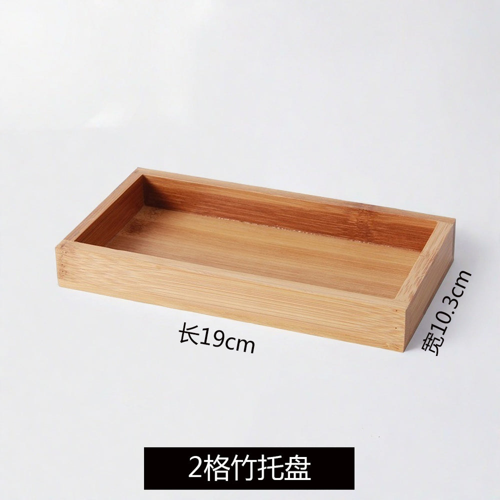 Bamboo and wood tray sets - available in sets of two, four, or six - japanese-style home use cups and plates, rectangular fruit platters, hotel and restaurant bbq dishes