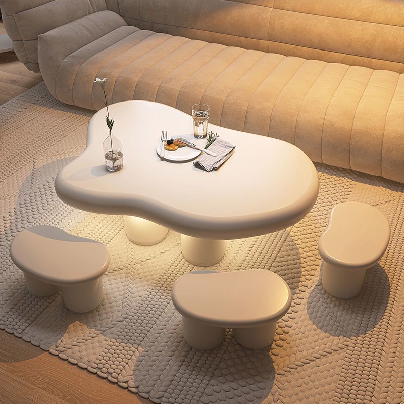 Scandinavianpopular cloud coffee table for home living room casual modern small apartment shaped table cream wabi-sabi style coffee table