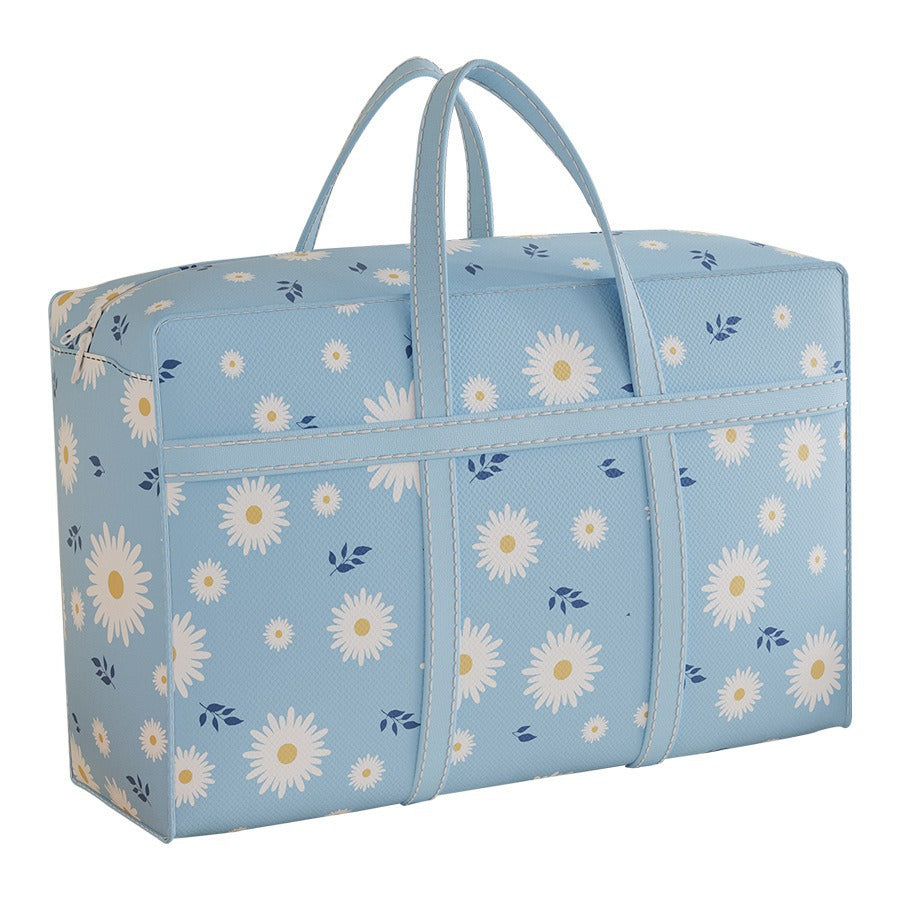 Daisy quilt bag, hand-held storage, luggage storage, wardrobe sorting, storage box, home folding moving bag.