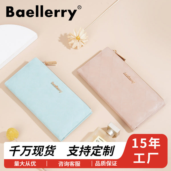 New Baellerry women's high-end long multi-card clutch bag fashion mobile phone wallet walletins women