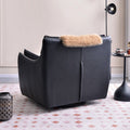 Modern minimalist single lazy sofa chair - living room, balcony, small apartment casual chair - plaid designer swivel chair