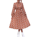 Pre-sale 72220#  cross-border women's ins new fashion printed tie-up dress