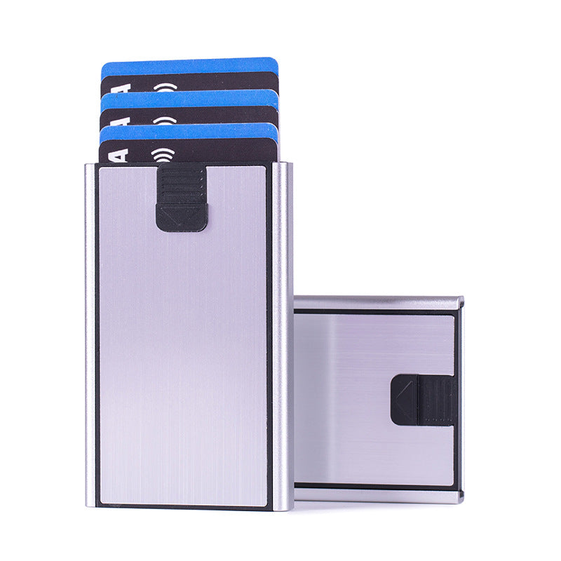 Premium texture card bag, aluminum alloy card bag, anti-magnetic metal card box, card cover, automatic pop-up credit card bag, card cover.
