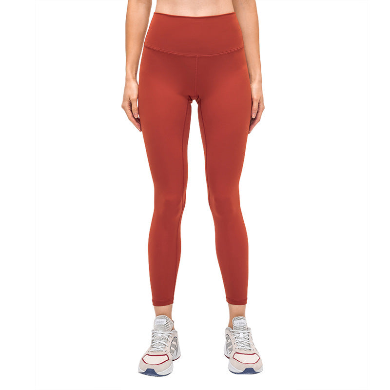 Naked feeling fitness yoga pants high waist hip lifting abdominal training running sports pants outwear tight nine-point pants d19037