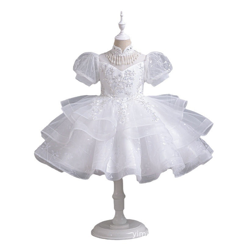 Amazon export girls' dresses model runway performance costume host performance costume tutu skirt children's princess dress