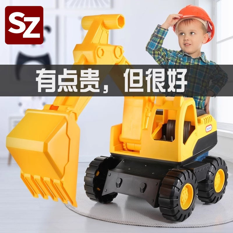 Large excavator kids toy car can seat people remote control engineering vehicle hook push excavator boy gift beach toy