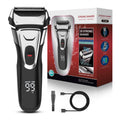 Reciprocating electric shaver for men, full body washable, three-blade pop-up hair trimmer, rechargeable razor wholesale