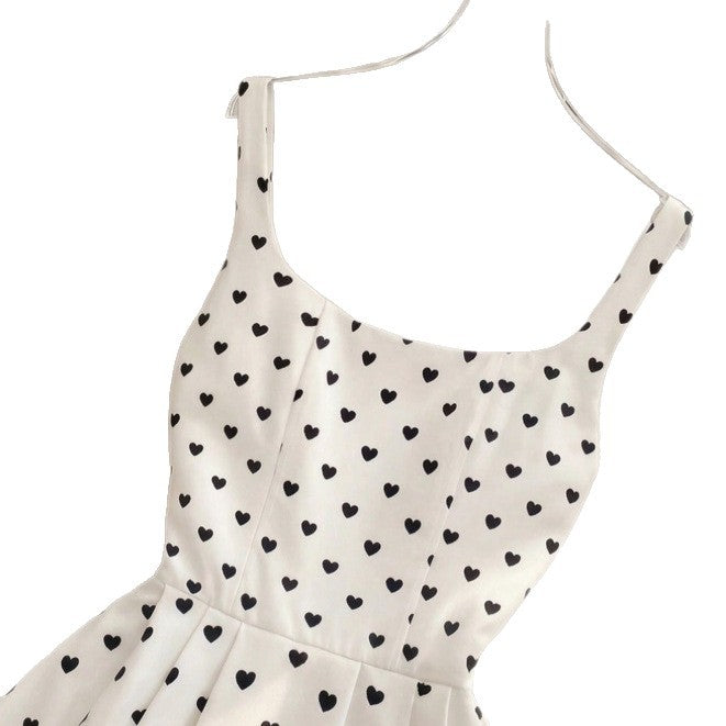 european and american cross-border summer miu miu-style polka dot cami dress - figure-flattering a-line new arrival