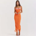 European and american style women's summer  new lace trim dress, bandeau cami dress, sexy midi dress for women