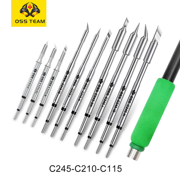 OSS TEAM soldering iron head C210 C115 C245 universal welding nozzle integrated soldering iron heating core heating nozzle
