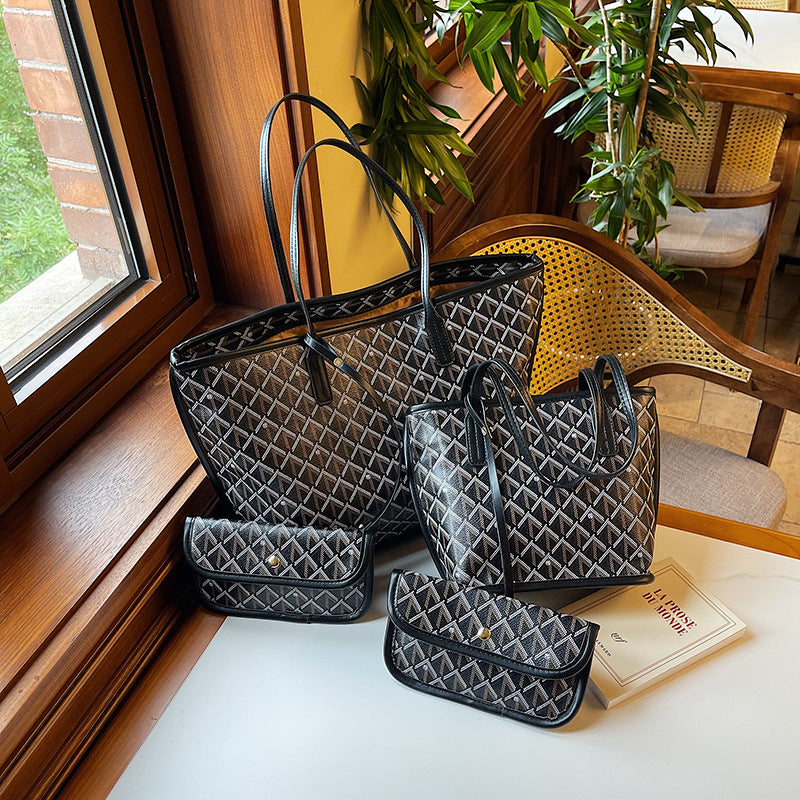 Commuter to work Large capacity tote bag women's 2025 new spring and summer retro fashion shoulder bag Casual commuter women's bag