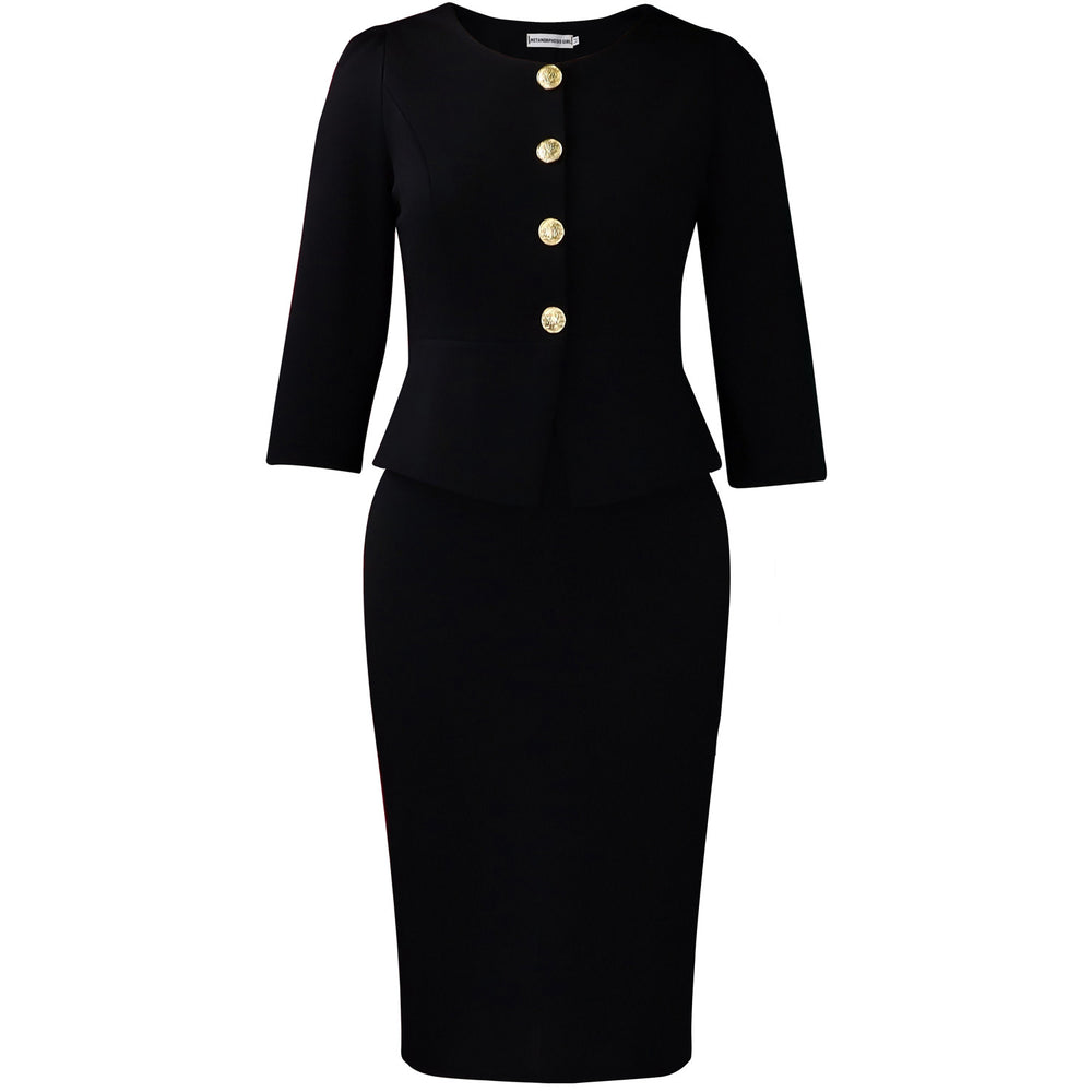 C8640 cross-border women's clothing  winter new fashion elegant round neck ruffle african fashion set