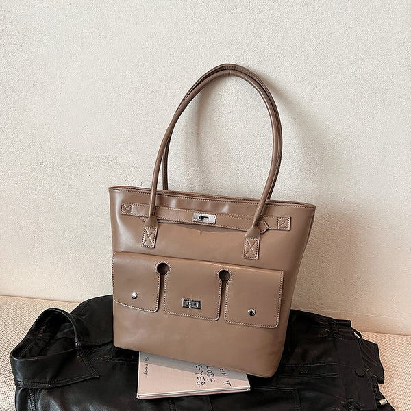 Leisure commuting large-capacity bag women's 2025 new autumn and winter professional wear women's briefcase shoulder handbag