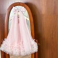 Girls'  summer sequin bow mesh dress, girls' princess dress, pink tutu gown, slip dress