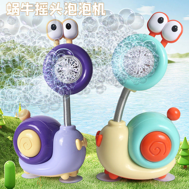 new arrival cartoon q version snail 20-hole bubble electric bubble machine fully automatic bubble gun toys for boys and girls