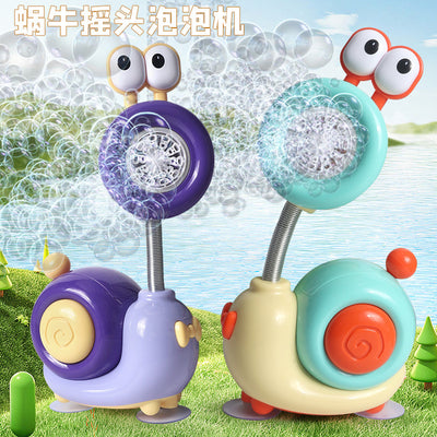 new arrival cartoon q version snail 20-hole bubble electric bubble machine fully automatic bubble gun toys for boys and girls