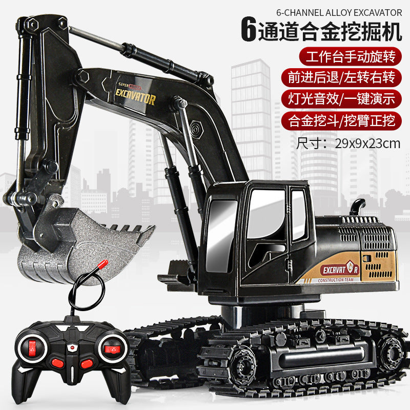 alloy remote control excavator toy car kids boys large engineering vehicle excavator toy wireless excavator