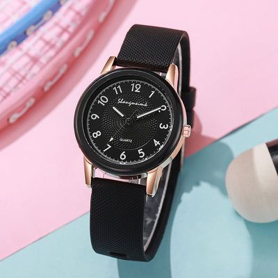 New silicone strap student watch, popular quartz watch for women, wholesale from manufacturer (xiaohongshu trend)