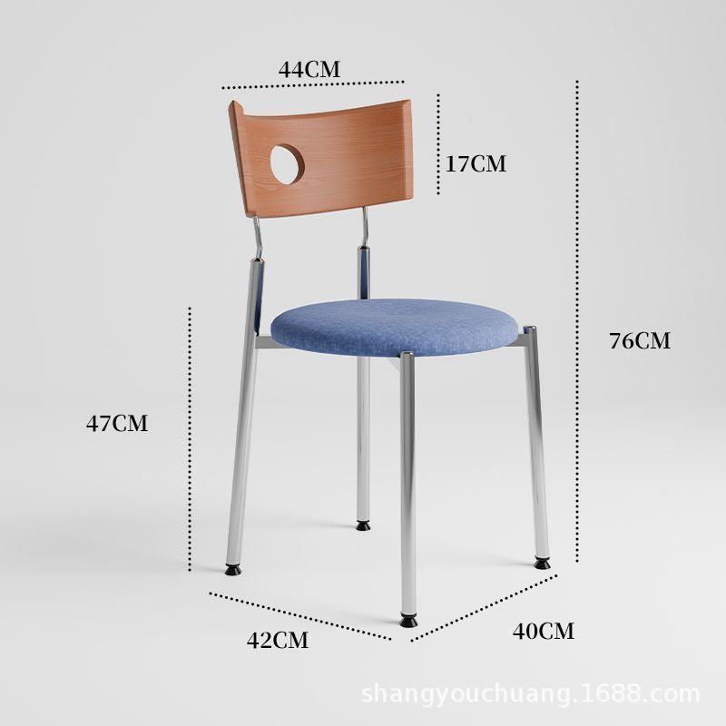 Used dining chairs, durable solid wood dining table and chairs, designer influencer minimalist high-end wabi-sabi style french retro chairs