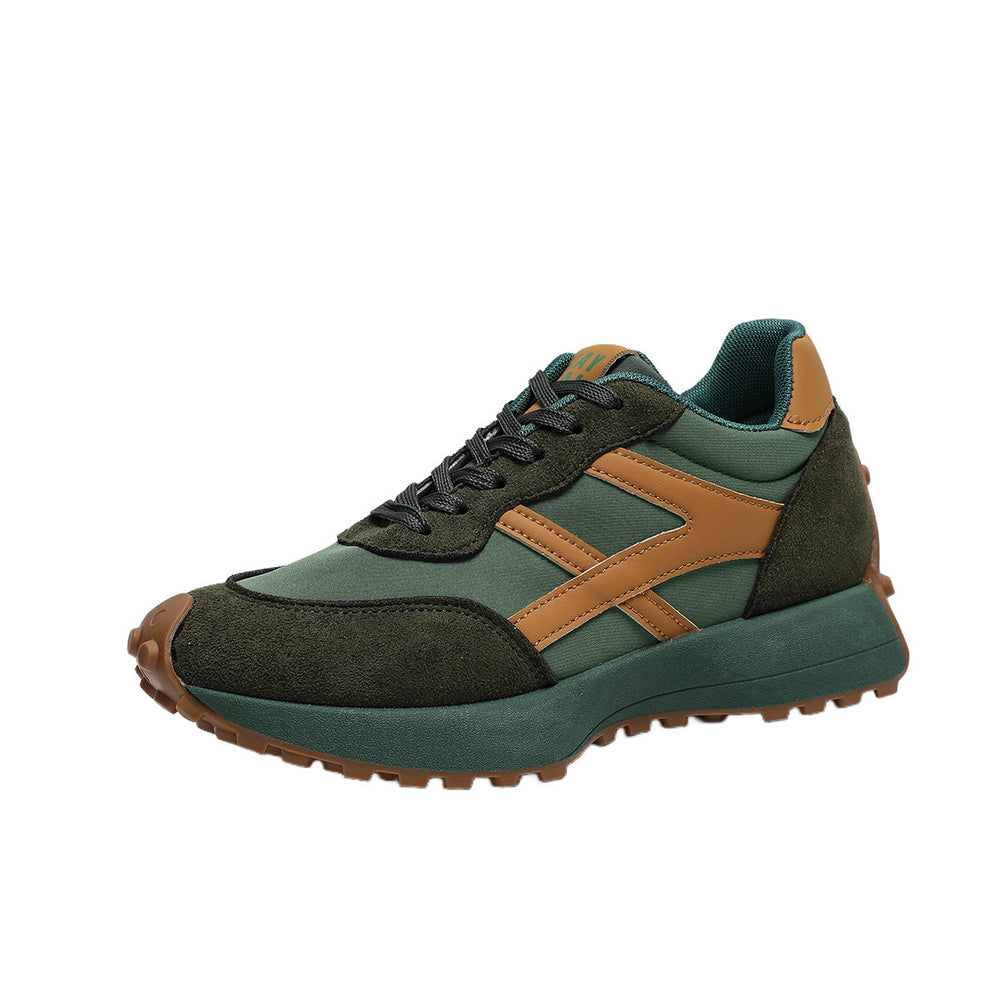Wholesale women's plus size athletic shoes: new spring korean style, versatile lightweight running shoes, leather casual chunky sneakers