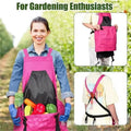 Outdoor picking apron with large pockets - multi-purpose fruit, vegetable, and flower harvesting bag for quick collection