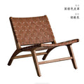 Solid wood sofa chair balcony leisure chair medieval style rattan chair living room lounge chair for homeb&b saddle chair