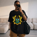 European and american cross-border african women's clothing  summer new fashion trendy round neck loose printed short sleeve t-shirt top