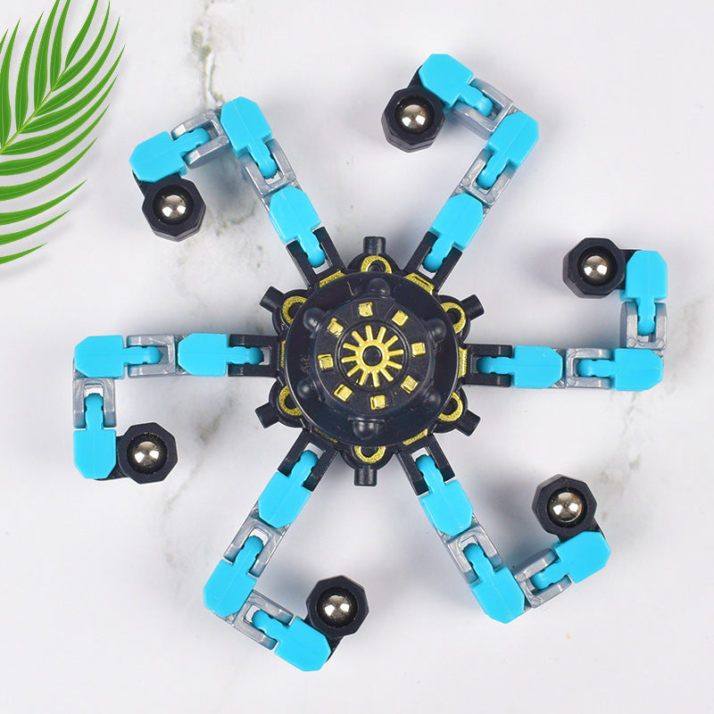 New arrival decompression fingertip mechanical gyroscope decompression finger gyroscope luminous gyroscope deformation cross-border toy douyin same style