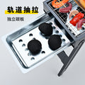 Home outdoor barbecue grill smokeless foldable barbecue grill courtyard charcoal grill portable thickened stove tea barbecue grill