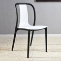 Scandinaviancasual plastic dining chair popular back chair thickened stackable for home restaurant hotel milk tea shop chair