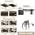 New rock slab island table all-in-one solid wood telescopic tea table small apartment modern for home multifunctional dining table