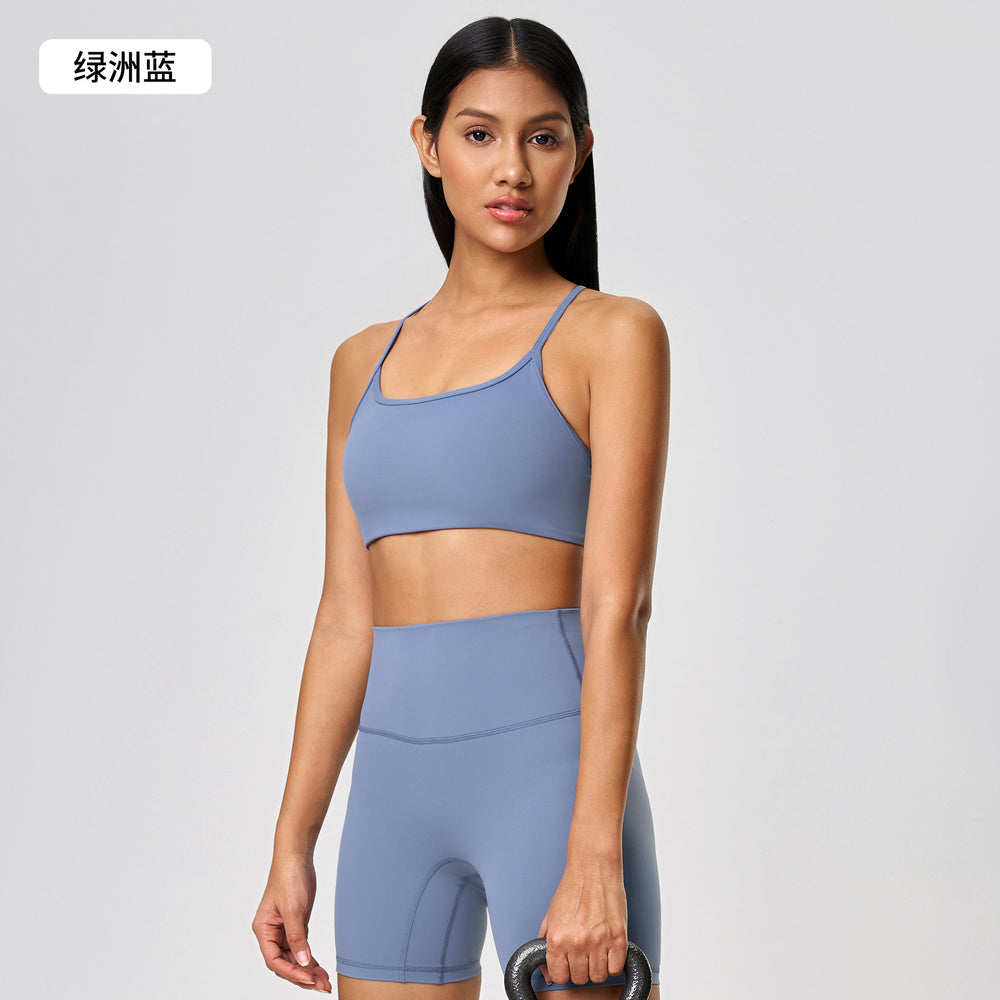 New yoga top: spaghetti strap, beautiful back yoga bra tank top - breathable fitness sports bra for women, summer collection dw399